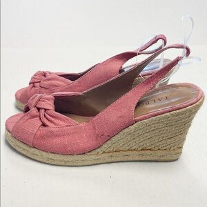 Talbots pink sling back espadrilles